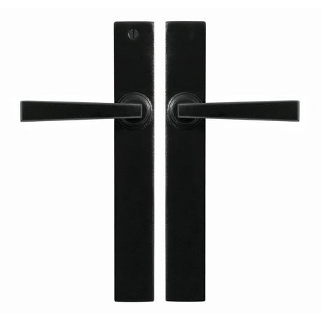 This is an image showing Stonebridge - Arundel Flat Black Multipoint Handle (Passage - Unsprung) available from trade door handles, quick delivery and discounted prices.