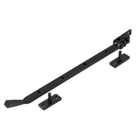 This is an image showing Stonebridge - Arundel Flat Black Casement Stay (12" / 300mm) available from trade door handles, quick delivery and discounted prices.