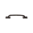 This is an image of a M.Marcus - Black Iron Rustic Cabinet Pull Offset Design 210mm, fb1145-210 that is available to order from Trade Door Handles in Kendal.