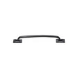 This is an image of a M.Marcus - Black Iron Rustic Cabinet Pull Offset Design 260mm, fb1145-260 that is available to order from Trade Door Handles in Kendal.