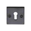 This is an image of a M.Marcus - Black Iron Rustic Key Escutcheon Square, fb159 that is available to order from Trade Door Handles in Kendal.