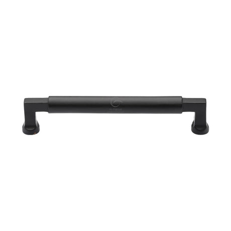 This is an image of a M.Marcus - Black Iron Rustic Cabinet Pull Bauhaus Design 160mm CTC, fb3312-160 that is available to order from Trade Door Handles in Kendal.