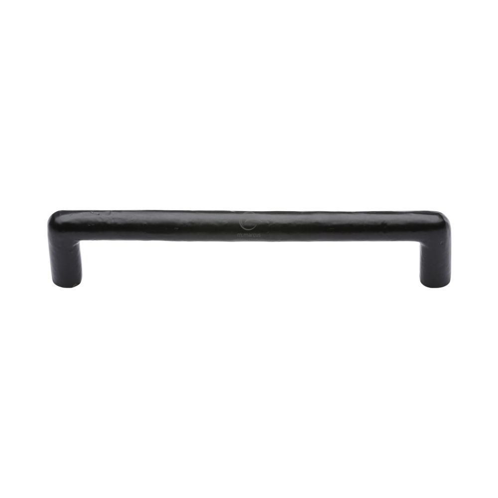 This is an image of a M.Marcus - Black Iron Rustic Cabinet Pull Round Design 160mm CTC, fb331-160 that is available to order from Trade Door Handles in Kendal.