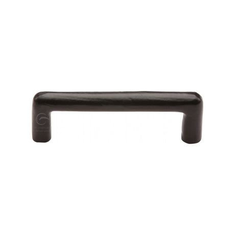 This is an image of a M.Marcus - Black Iron Rustic Cabinet Pull D Shaped 96mm CTC, fb331-96 that is available to order from Trade Door Handles in Kendal.