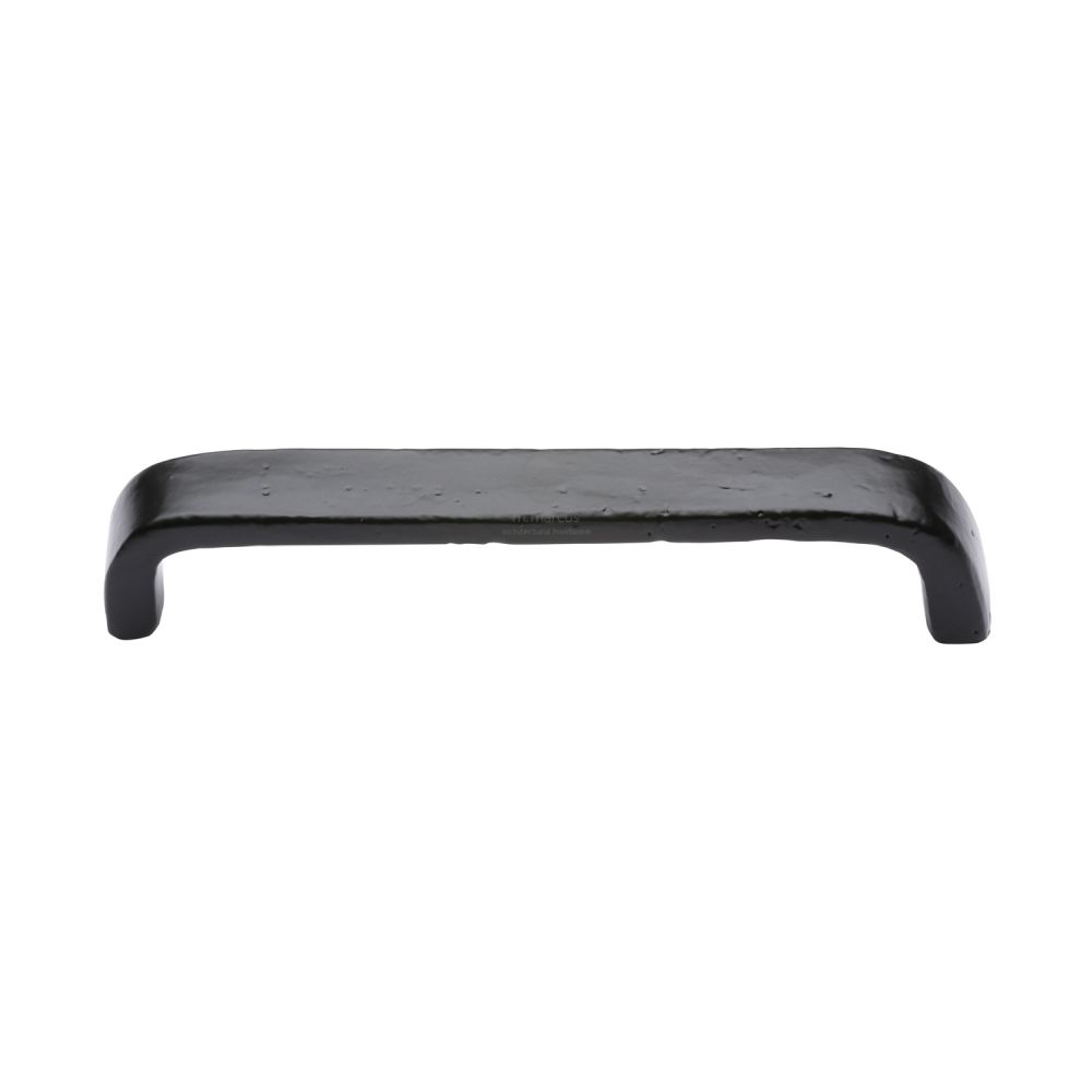 This is an image of a M.Marcus - Black Iron Rustic Cabinet Pull D Shaped 160mm CTC, fb341-160 that is available to order from Trade Door Handles in Kendal.