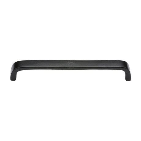 This is an image of a M.Marcus - Black Iron Rustic Cabinet Pull D Shaped 192mm CTC, fb341-192 that is available to order from Trade Door Handles in Kendal.