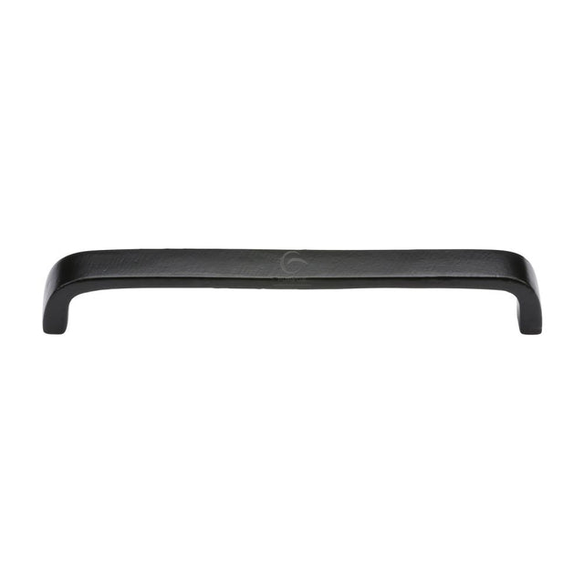 This is an image of a M.Marcus - Black Iron Rustic Cabinet Pull D Shaped 192mm CTC, fb341-192 that is available to order from Trade Door Handles in Kendal.