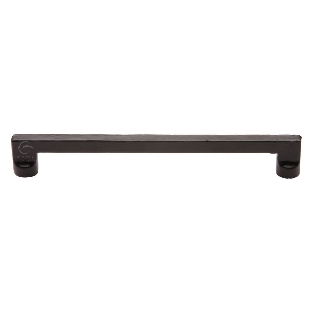 This is an image of a M.Marcus - Black Iron Rustic Cabinet Pull Apollo Design 252mm CTC, fb345-252 that is available to order from Trade Door Handles in Kendal.