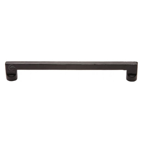 This is an image of a M.Marcus - Black Iron Rustic Cabinet Pull Apollo Design 252mm CTC, fb345-252 that is available to order from Trade Door Handles in Kendal.