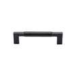 This is an image of a M.Marcus - Black Iron Rustic Cabinet Pull Bauhaus Design 203mm, fb346-227 that is available to order from Trade Door Handles in Kendal.