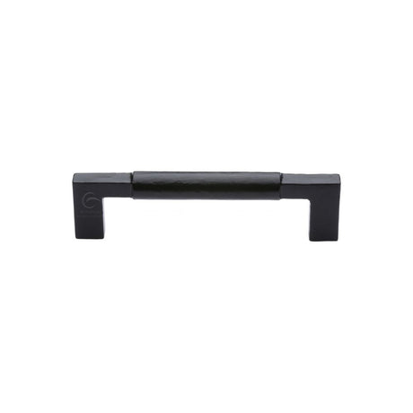 This is an image of a M.Marcus - Black Iron Rustic Cabinet Pull Bauhaus Design 203mm, fb346-227 that is available to order from Trade Door Handles in Kendal.