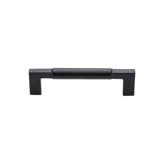 This is an image of a M.Marcus - Black Iron Rustic Cabinet Pull Bauhaus Design 203mm, fb346-227 that is available to order from Trade Door Handles in Kendal.