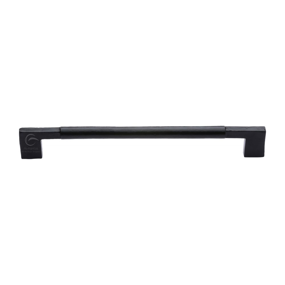 This is an image of a M.Marcus - Black Iron Rustic Cabinet Pull Bauhaus Design 457mm, fb346-457 that is available to order from Trade Door Handles in Kendal.