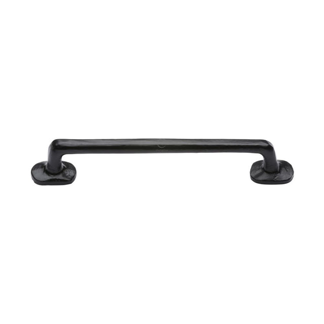 This is an image of a M.Marcus - Black Iron Rustic Cabinet Pull Traditional Design 160mm CTC, fb376-160 that is available to order from Trade Door Handles in Kendal.