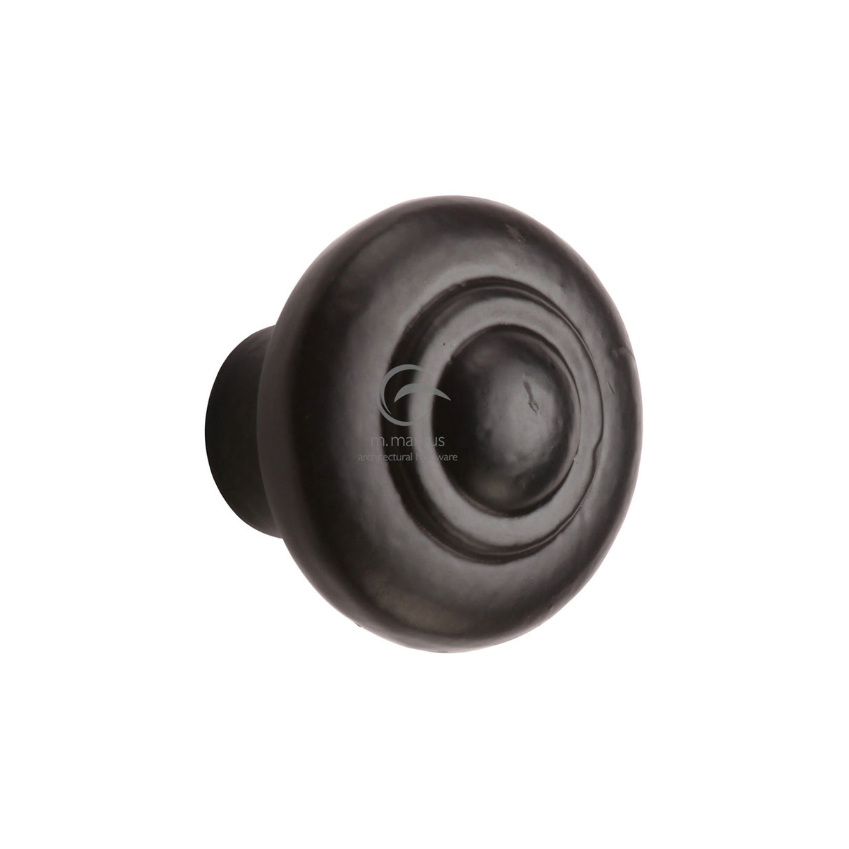 This is an image of a M.Marcus - The Cabinet Knob Bead Design 32mm Black Iron, fb3985-32 that is available to order from Trade Door Handles in Kendal.