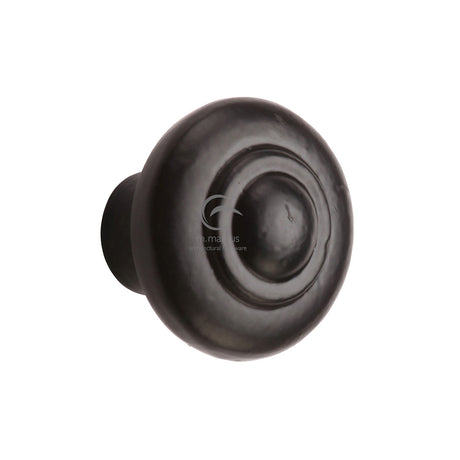 This is an image of a M.Marcus - The Cabinet Knob Bead Design 38mm Black Iron, fb3985-38 that is available to order from Trade Door Handles in Kendal.