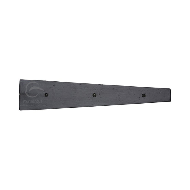 This is an image of a M.Marcus - Black Iron Rustic Dummy Strap Hinge 15 3/4", fb416-400 that is available to order from Trade Door Handles in Kendal.