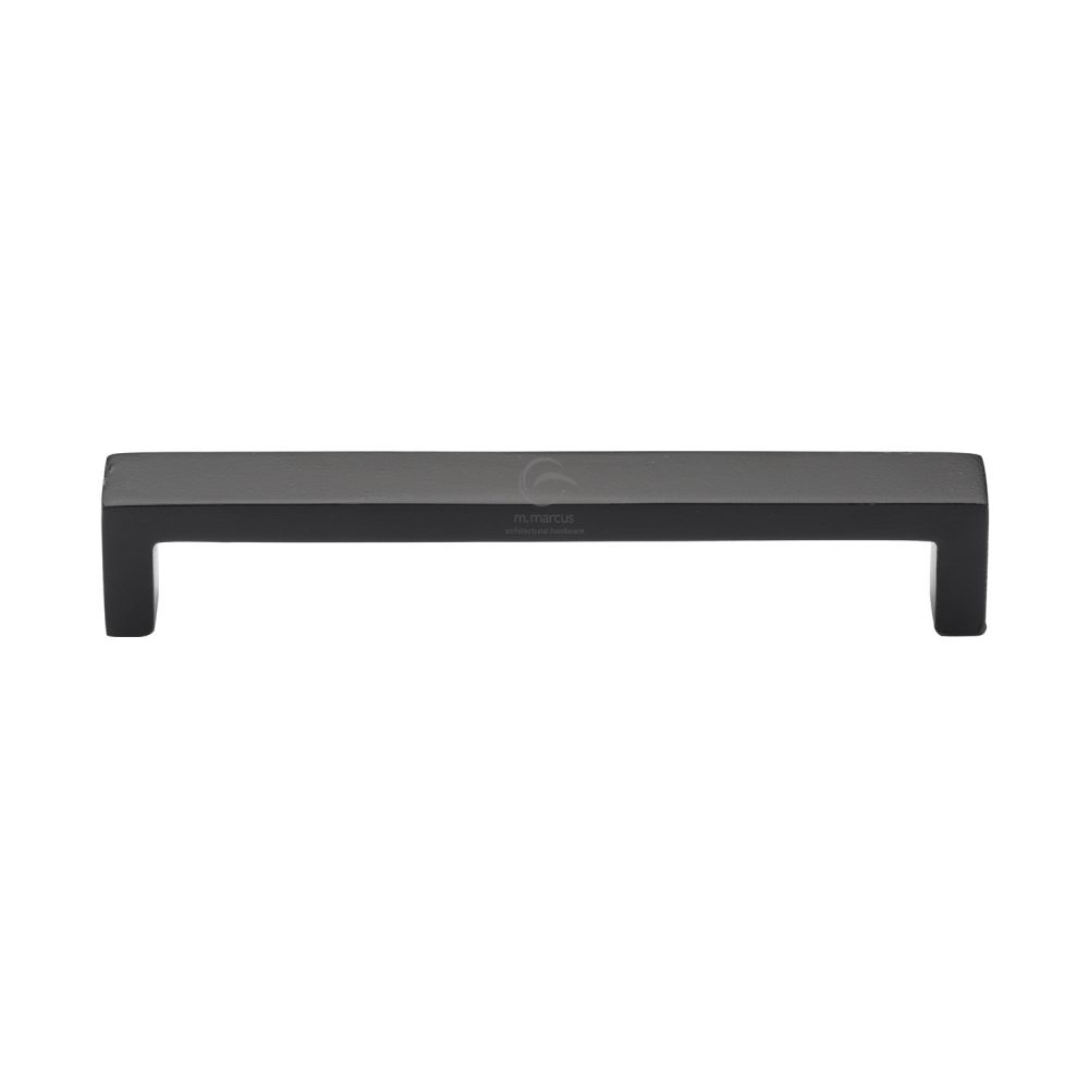 This is an image of a M.Marcus - Black Iron Rustic Cabinet Pull Wide Metro Design 160mm CTC, fb4338-160 that is available to order from Trade Door Handles in Kendal.