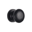 This is an image of a M.Marcus - Black Iron Rustic Cabinet Knob on Round Plate Round Design 25mm, fb613-25 that is available to order from Trade Door Handles in Kendal.