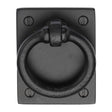 High quality image of M.Marcus - Black Iron Rustic Ring Drop Pull on Plate | Sku. fb6367 | Trade Door Handles, Kendal.