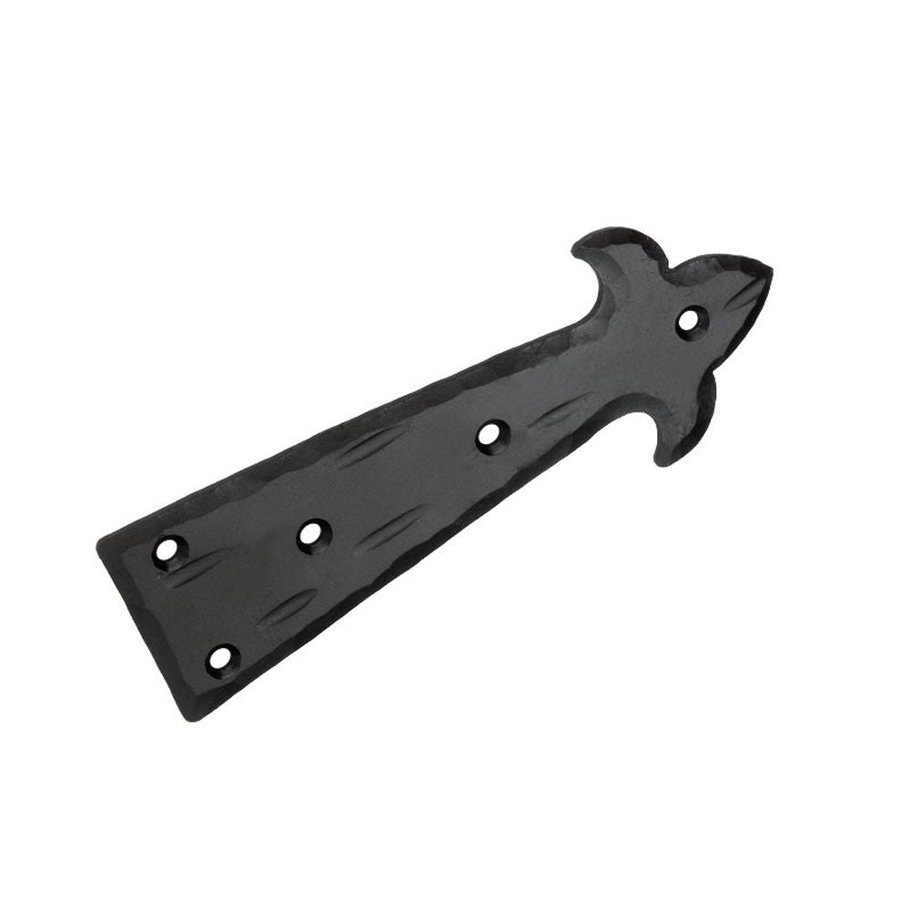 This is an image of Spira Brass - Spike Deco Hinge Matt Black   available to order from trade door handles, quick delivery and discounted prices.