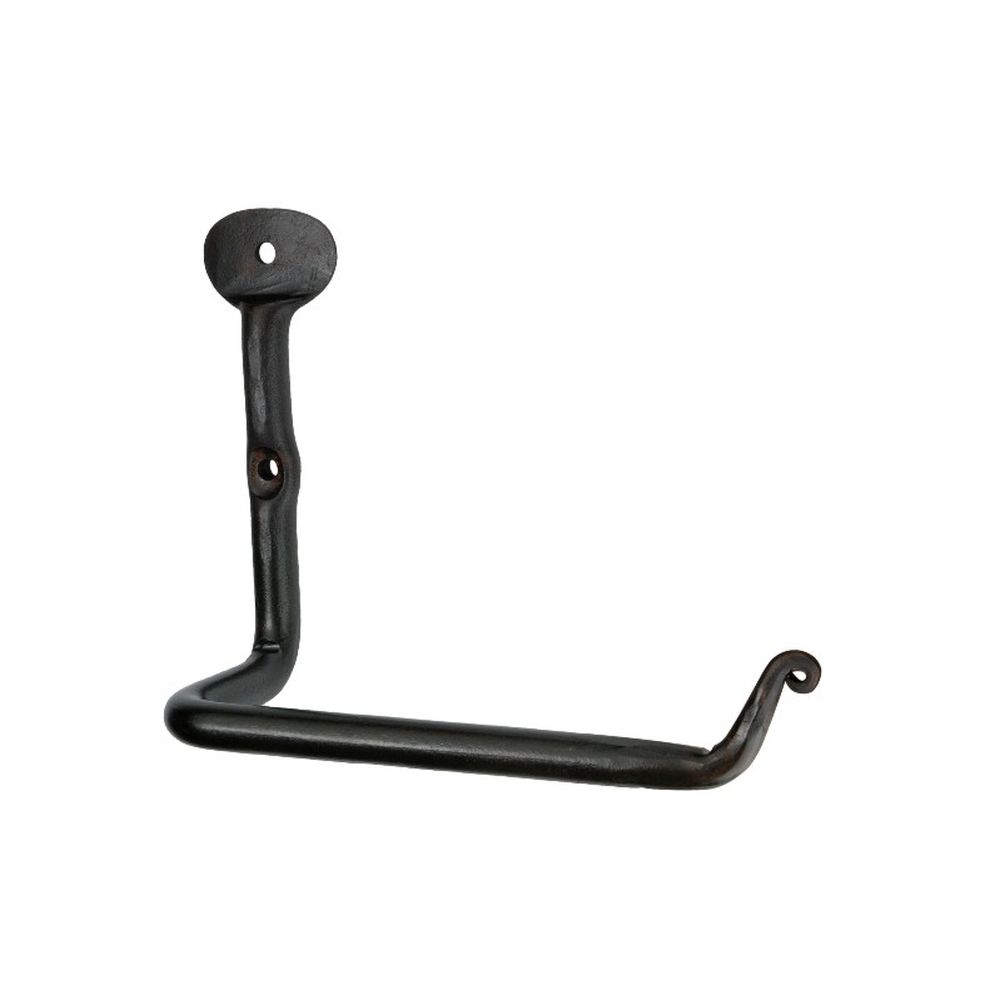 This is an image of Spira Brass - Cosmo Toilet Roll Holder Matt Black   available to order from trade door handles, quick delivery and discounted prices.