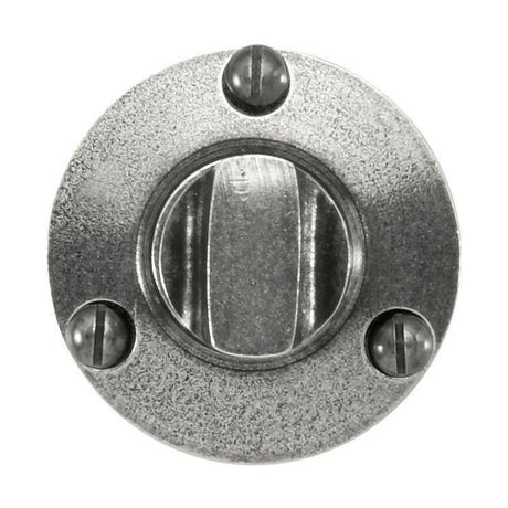 This is an image showing Finesse - Pewter Thumbturn Only - Round available from trade door handles, quick delivery and discounted prices