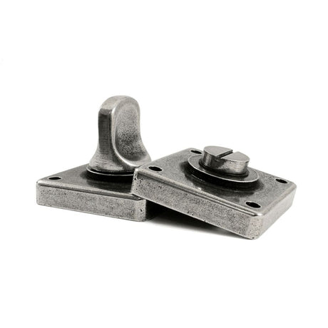 This is an image showing Finesse - Pewter Turn and Release - Square available from trade door handles, quick delivery and discounted prices