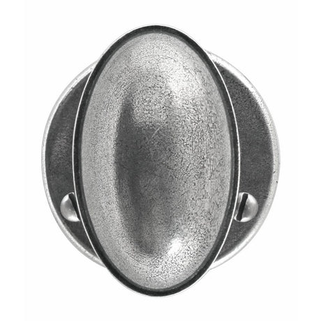 This is an image showing Finesse - Lincoln Pewter Door Knob on Round Rose available from trade door handles, quick delivery and discounted prices
