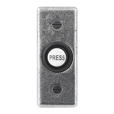 This is an image showing Finesse - Pewter Bell Push - Rectangle available from trade door handles, quick delivery and discounted prices