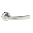 High quality image of Forme Crystal Designer Lever on Minimal Round Rose - Polished Chrome | Sku. fmr268pc | available to order from Trade Door Handles in Kendal.