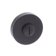 This is an image of Forme WC Turn and Release on Minimal Round Rose - Matt Black available to order from Trade Door Handles.