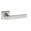 High quality image of Forme Asti Designer Lever on Minimal Square Rose - Satin Chrome | Sku. fms254sc | available to order from Trade Door Handles in Kendal.