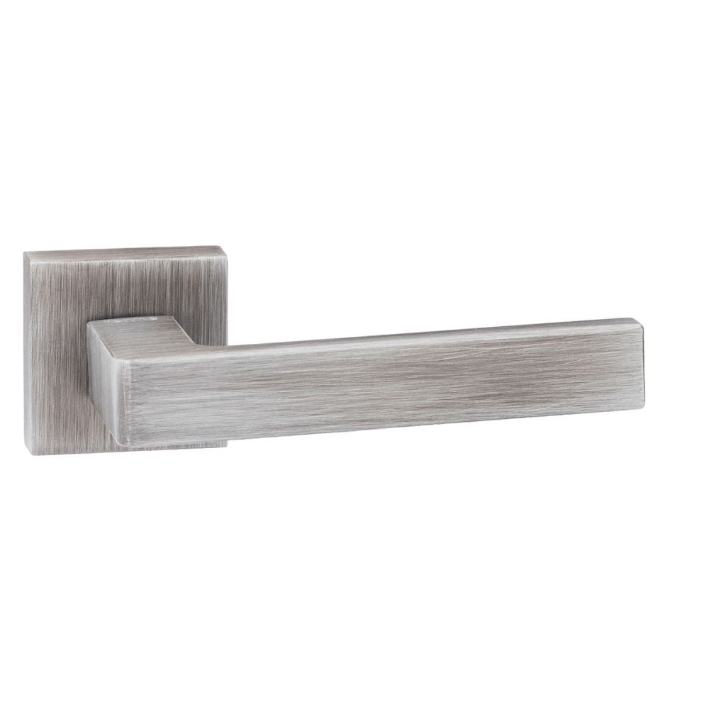 High quality image of Forme Asti Designer Lever on Minimal Square Rose - Urban Graphite | Sku. fms254ug | available to order from Trade Door Handles in Kendal.