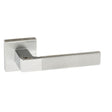 High quality image of Forme Asti Designer Lever on Minimal Square Rose - Satin Chrome/Polished Chrome | Sku. fms255scpc | available to order from Trade Door Handles in Kendal.
