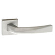 High quality image of Forme Crystal Designer Lever on Minimal Square Rose - Satin Chrome | Sku. fms268sc | available to order from Trade Door Handles in Kendal.