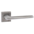 High quality image of Forme Boston Designer Lever on Minimal Square Rose - Urban Graphite | Sku. fms422ug | available to order from Trade Door Handles in Kendal.
