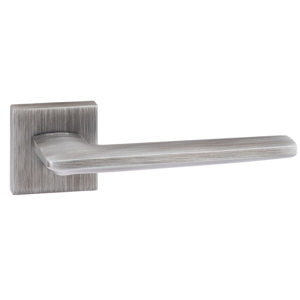 High quality image of Forme Boston Designer Lever on Minimal Square Rose - Urban Graphite | Sku. fms422ug | available to order from Trade Door Handles in Kendal.