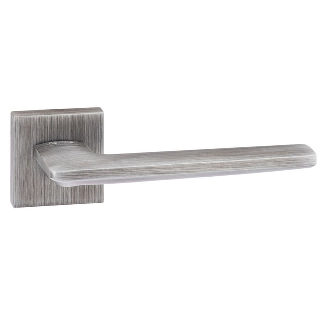 High quality image of Forme Boston Designer Lever on Minimal Square Rose - Urban Graphite | Sku. fms422ug | available to order from Trade Door Handles in Kendal.