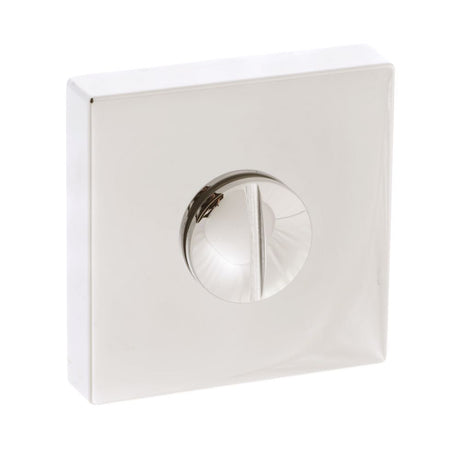 This is an image of Forme WC Turn and Release on Minimal Square Rose - Polished Nickel available to order from Trade Door Handles.