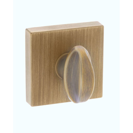 This is an image of Forme WC Turn and Release on Minimal Square Rose - Yester Bronze available to order from Trade Door Handles.