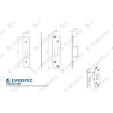 High quality image of Eurospec - Easi T Forend Strike & Fixing Pack To Suit Euro Profile BS Cylinder D | Sku. fsf5019bss-r | Trade Door Handles, Kendal.