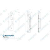High quality image of Eurospec - Easi T Forend Strikes & Fixing Pack To Suit BS Cylinder Sashlock-PVD- | Sku. fsf5020pvd | Trade Door Handles, Kendal.