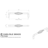 This image is a line drwaing of a FTD - Steel Cage Pull Handle - Antique Steel available to order from Trade Door Handles in Kendal