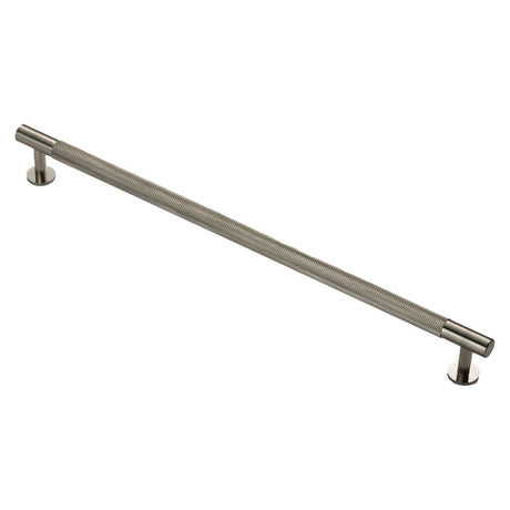 This is an image of a FTD - Knurled Pull Handle 320mm c/c - Satin Nickel that is availble to order from Trade Door Handles in Kendal.