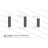 This image is a line drwaing of a Carlisle Brass - Lines Pull Handle 160mm c/c available to order from Trade Door Handles in Kendal