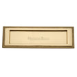 This is an image of a Heritage Brass - Georgian Rope Letterplate 11" x 3 1/2" Polished Brass Finish, g220-11-pb that is available to order from Trade Door Handles in Kendal.