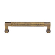 This is an image of a Heritage Brass - Cabinet Pull Bauhaus Hammered Design 160mm CTC Antique Brass Finish, ham0312-160-at that is available to order from Trade Door Handles in Kendal.