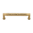 This is an image of a Heritage Brass - Cabinet Pull Bauhaus Hammered Design 160mm CTC Polished Brass Finish, ham0312-160-pb that is available to order from Trade Door Handles in Kendal.