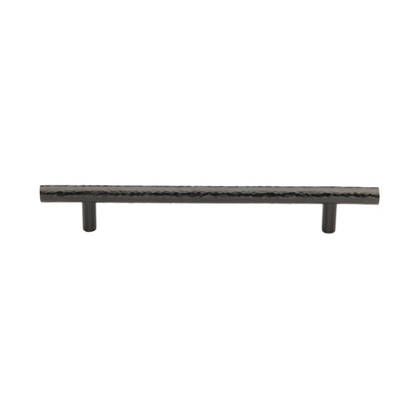 This is an image of a Heritage Brass - Cabinet Pull T-Bar Hammered Design 160mm CTC Matt Bronze Finish, ham0361-160-mb that is available to order from Trade Door Handles in Kendal.